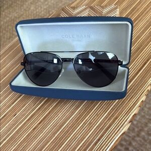Cole Haan Dark Gray Aviator Sunglasses